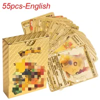 55pcs Gold Foil Card Card Game Entertainment Collection Board Game Battle Card Elf English Card Hersteller Großhandel
