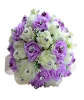 ClearBridal Advanced Customization Romântico Bride Handmade segurando Flor Western Style Buquet elegante de casamento WF0156067318