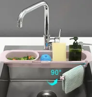 Other Kitchen Storage Organization Sinks Organizer Telescopic Sink Rack for Soap Towel Home Supply Accessories Adjustable Shelf 22