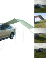 Schaduw auto zijkant luifel dak tent set outdoor camping shelter draagbaar waterdicht met nagels touwen ijzeren balk