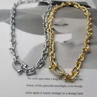 Tiff designer bracelet U-shaped joint surround bracelet chain inlaid Hardwear vintage thick ring buckle chains horseshoe hardear girlfriend holiday birthday gift
