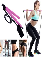 Resistance Bands Yoga Pilates Bar Kit Exercise Band Muscle Training Stick Portable For Home Travel Workout WHShopp