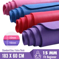 Tjock 15mm yogamattor 183x60 Pilates Fitness Body Building Mat Non-Slip Gym ￖvning Dancing Pad For B￶rjare M￤n kvinnor Tapete3125