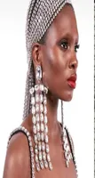 Handmade Long Fringed Big Drop Earrings Accessories for Girl Oversize Crystal Hanging Dangle Wedding Jewelry 2201194777774