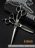 60 -й серебряные японские ножницы для волос Япония 440C Дешевые парикмахерские.