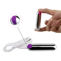 Jeux de nouveaut￩ USB facturable mini Bullet Pinis Vibrator Vagin Plux Sex Toys Female Toy Adulte Vibrant Egg Prostate Masse