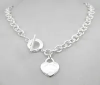 Design Women039s Silver TF Style Collier Pendant Chain Chain Collier S925 STERLING Silver Key Heart Love Oeuf Brand Pendant Pendant NE9847557