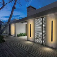 Outdoor Wall Lamps LED Light Waterproof IP65 Long Strip Modern Warm White Nautral Cold 220V 110V Garden T220827194I