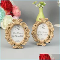 Frames And Mouldings Classic Ellipse Baroque Small Po Frame Wedding Gift Resin Ornament Home Decoration Retro Style 4 2Yk H1 Drop De Dhdnz