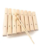 Lernen Spielzeug Kinder Kinder Naturholz Holz Holz 8 -Ton -Xylophon Percussion Spielzeugmusikinstrument für Kinder Musik entwickeln 221108