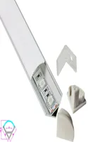 10 x 1m Setslot AL6063 T6 60 stopni kątowy Pasek LED dla SMD3528 Oświetlenie kuchenne lub szafki