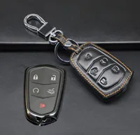 Подлинный высококачественный кожаный автомобиль Ключ -ключ для держателя корпуса для Cadillac Atslsrxxts 5 Bultons5243600