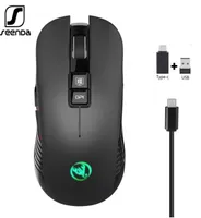 Mice SeenDa 24G USBC Wireless Mouse Rechargeable Gaming 3600DPI 7 Button Typec Mute for Laptop PC Game 221020