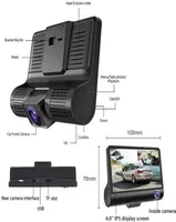 HBUDS 4039039 1080P 3 Lens Car DVR Dash Cam Vehicle Video Recorder Rearview Camera236G