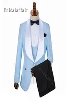 Bridalaffair Wedding Men Suits 2019 Nouveaux designs Gentleman Lapel Slim Fit Flower Party Groom Tuxedo for Men 3 Pieces9871399