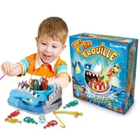 NUEVO FISH TROUSILLE Great White Tibur￳n Juego de mesa Familia Fiesta Interactiva Fun Toy de tiburones para recolecci￳n y decoraci￳n239Y