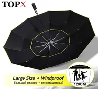 Fully Automatic Wind Resistant Umbrella Rain Women Double High Quality Large 3Folding Travel Windproof Outdoor Umbrellas Men 210222388600