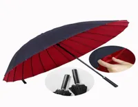 Paraplyer paraguas de lluvia calidad para hombres 24k fuerte doble a prueba viento3023409