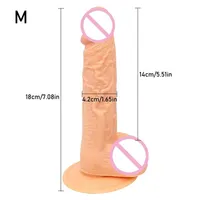 Seks oyuncak masajı gerçekçi büyük yapay penis yumuşak cilt, vantuz ile büyük penis hissetmek kalın fallus dick oyuncaklar kadın mastürbasyon212y