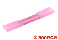 500 pezzi Lotto Sleeve saldatura Strumento di restringimento del calcio Splice Connettore Terminali impermeabili rosa BHT125 2216 AWG3757863