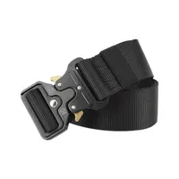 3 cm de ancho Men Belt Nylon Tactical Army Cintur￳n para pantalones Cinturones de lona de hebilla de metal Cinturas al aire libre Cintura negra2230