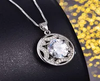 HBP fashion luxury classic round pendant super flash anti drilling hollow diamond necklace 2021 new style1113487