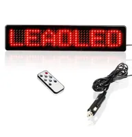 23CM 12V LED Car Sign Remote Control Programmable Scrolling Message LED Display Screen 7X41 Pixels6139652