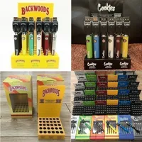Cookies Backwoods Twist VV Preheat Function Battery 900mAh Bottom Dial Voltage Adjustable Usb Charger Vape Pen For 510 thread Cartridges 30Pcs A Display Box