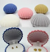 Nouvelle arrivée 4 couleurs Boîtes-cadeaux bijoux de la forme de la coque de mer