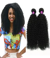 4pcs Mongolisch brasilianisch kinky lockiges Haarwebe Bundles Afro Mongolian Kinky Curly Human Hair Extensions Brazilian Kinky Curly Hai2597988