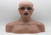 Dark Skin Black Lip Fiberglass Female Mannequin Head Bust For Lace Wig Jewelry And Hat Display9468929