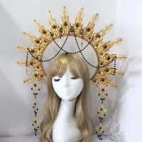 Other Event & Party Supplies The Virgin Crown Headband Handmade Gold Gothic Halo HeadpieceOther214W