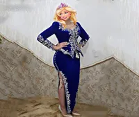 2 Peices Karakou Algerian Caftan Mermaid Vality Dresses Side Split Evening Party Virts Morocco Caftan Outfit8805675