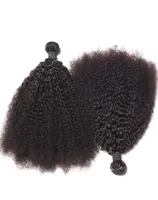 Brasil Afro Kinky Curly Human Hair Bundles sin procesar Remy Hair Weaves Double Wefts 100GBundle 2 Bundlelot Hair Extensions4724540