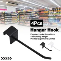Haczyki Rails 4PCS Hook Hook Shelf Display Stojaki Wystawa Pegboard Iron Store Trwałe ubrania Proste supermarket