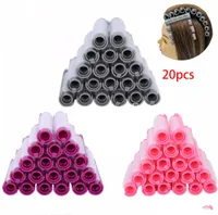 Hair Rollers Hair Perm Rods In Beauty Personal Care Kit for Curls Plastic Hair Styling Clip Clamp Snap Fluffy Sets 20 Pieces 22090