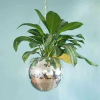 Disco Ball Pflanzer Globe Form Hanging Vase Blume Pflanzer Töpfe