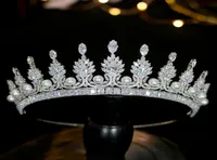 Brillante Princesa Einfache Tiara Corona Cristal Perla Accesorios Para El Cabello de la Boda de Plata Banda Para El Cabello Sombre3758384