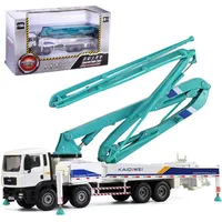 KDW Diecast Alloy Concrete Pump Truck Car Model Toy Engineering Vehicle 155 Scale for Xmas Kid Birthday Boy Gift Collect 625025 2-265D