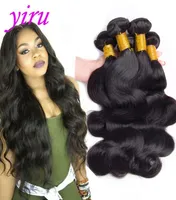 Indian Raw Virgin Human Hair 4 Packles Body Wave Hair Extensions Cambodia tisse 95100gpiece 1030inch Color Natural3986946