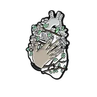 Pimler broşlar çizgi film yaratıcı tasarım kalp organ broşlar 4pcs Set Emaye Renk Tutma Kaplama Rozetleri İnsan Organ Arter Alaşım Dh8au
