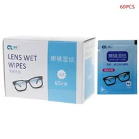 1 Box Glasses Cleaner Wet Wipes Cleaning Lens Disposable Anti Fog Misting Dust Remover Sunglasses Phone Screen Computer Portable 201021267W