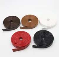 Imitationsläderremsor dubbelsidig billinje pu läder diy hantverk bälte handtag rem svart rött kaffe 2cmx3m 220629