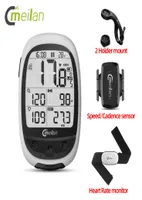Meilan m2 gps bicycle computer wireless speedometer ble40 ant bicycle speed odometer cadence sensor optional heart rate m2587775
