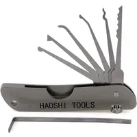 Haoshi Jackknife Lock Picking Set - Portable Multi-tool Pick Set in Your Pocket - Keychain Lock Pick Set for 283i