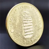 Gold 2019 US 50th Anniversary Apollo 11 Moon Landing Commemorative Art Coin Challenge Coin205Y