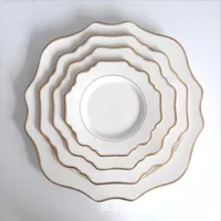 Dinnerware Conjunta o osso da China Tableware Ceramic Dinner Set Cubiertos de Acero Inoxidável