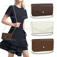 Pouchette Felicie Chain Bags M61276 N63032 N63106 Crossbody Shoulder Bags Designer Fashion Luxury Key Pouch Wallet Coin Purse for Woman Top Mirror Image Quality