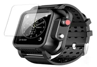 Спортивный ремешок водонепроницаемый бурный корпус с силиконовой полосой для часов для Apple Watch Series SE 6 5 4 3 на IWATCH 38424044MM плавание Coqu