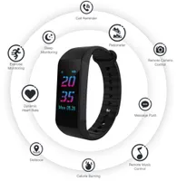 W6S Smart Bracelet Watch Blood Pressure Heart Rate Monitor Smart polshorwatch waterdichte Bluetooth -horloge voor iOS Android Pho